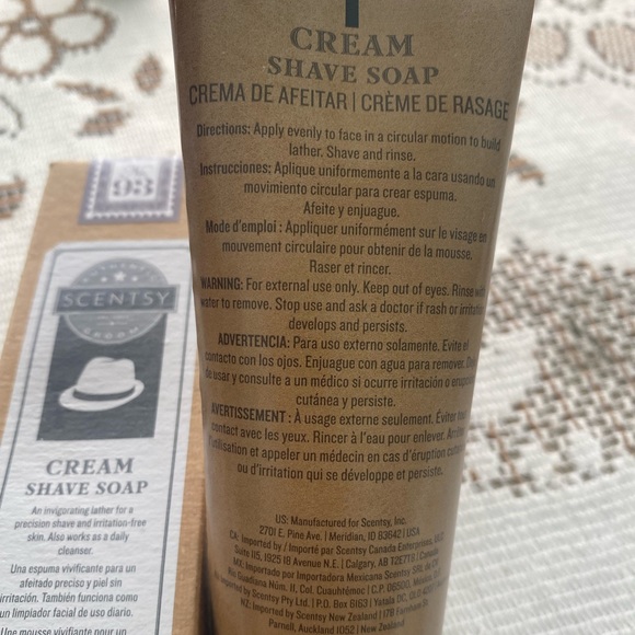 NEW Scentsy No. 93 Cream Shave Soap Mens Authentic Groom NIB - Picture 2 of 6
